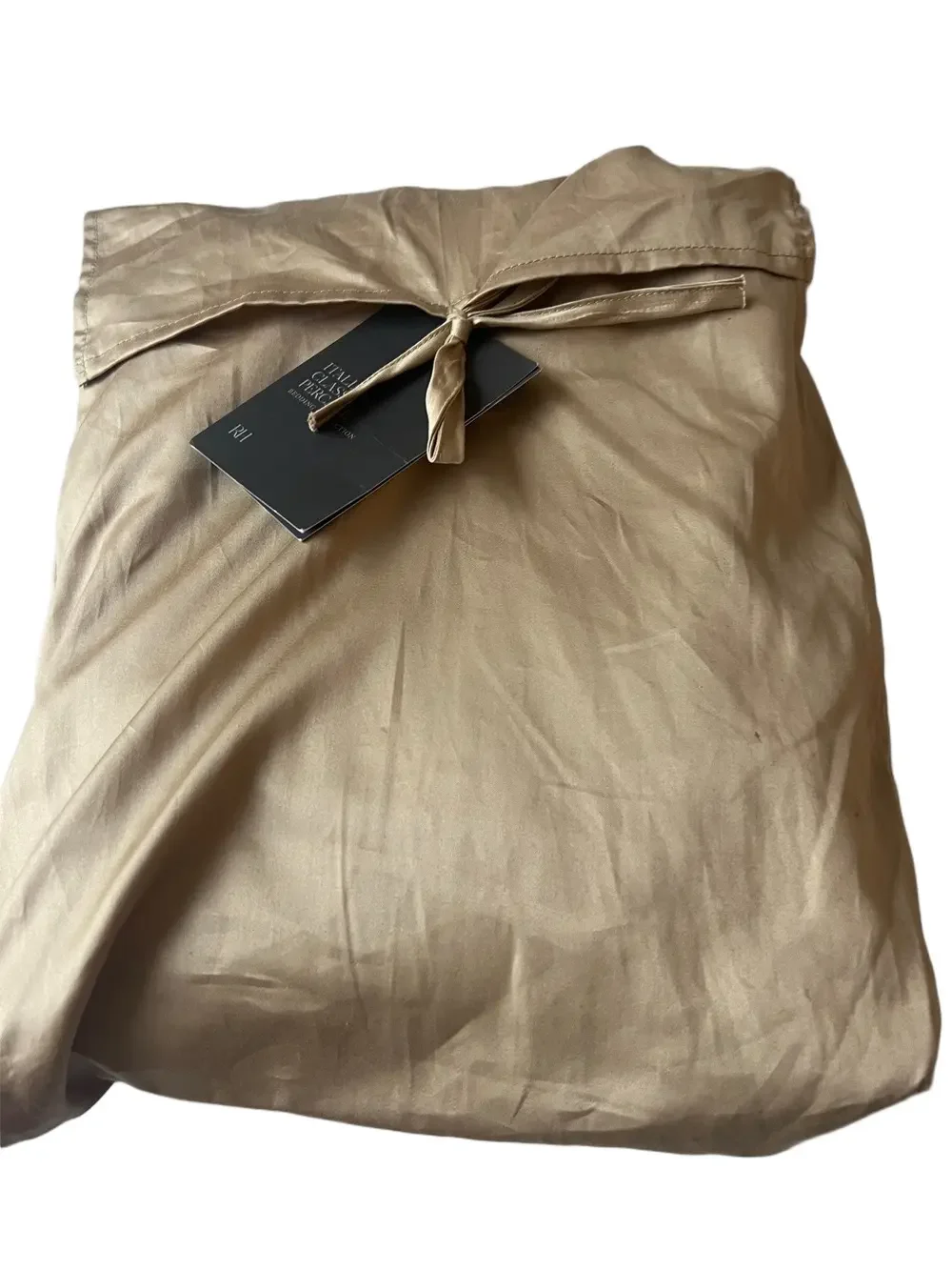 Restoration Hardware Italian Ultra-soft Sateen Twin Sheet Set Gold NWT luxe